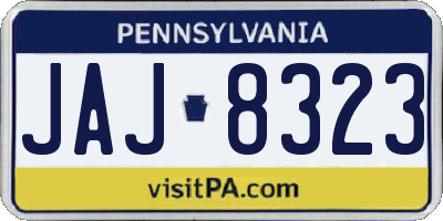 PA license plate JAJ8323