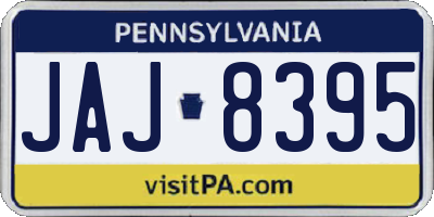 PA license plate JAJ8395