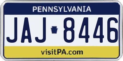 PA license plate JAJ8446