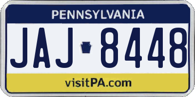 PA license plate JAJ8448