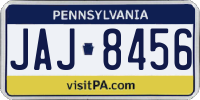 PA license plate JAJ8456