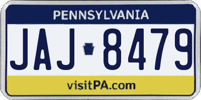 PA license plate JAJ8479