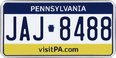 PA license plate JAJ8488