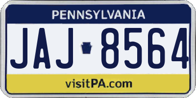 PA license plate JAJ8564