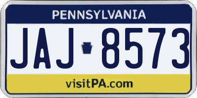 PA license plate JAJ8573
