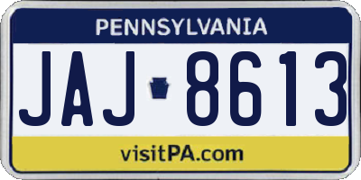 PA license plate JAJ8613