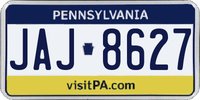 PA license plate JAJ8627