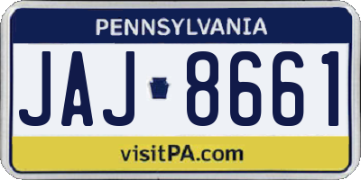 PA license plate JAJ8661
