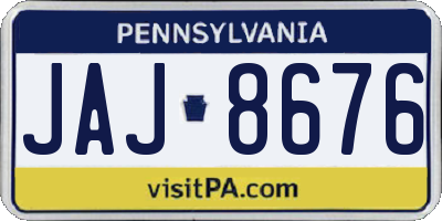 PA license plate JAJ8676
