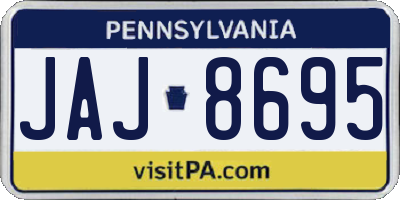 PA license plate JAJ8695