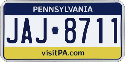PA license plate JAJ8711