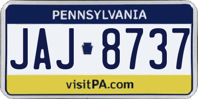 PA license plate JAJ8737