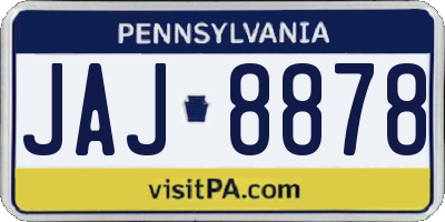 PA license plate JAJ8878