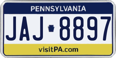 PA license plate JAJ8897