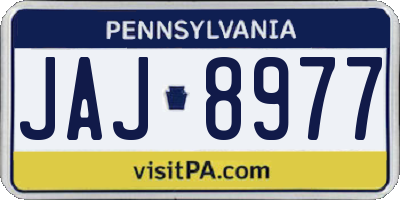 PA license plate JAJ8977