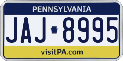 PA license plate JAJ8995