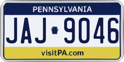 PA license plate JAJ9046