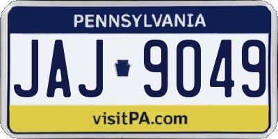 PA license plate JAJ9049