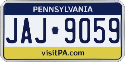 PA license plate JAJ9059