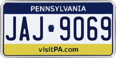 PA license plate JAJ9069
