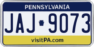 PA license plate JAJ9073