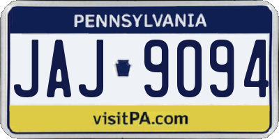 PA license plate JAJ9094