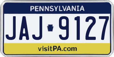 PA license plate JAJ9127