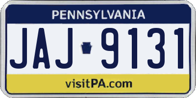 PA license plate JAJ9131