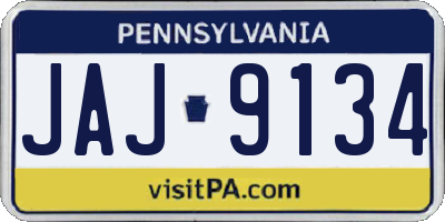 PA license plate JAJ9134