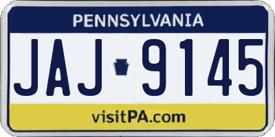 PA license plate JAJ9145