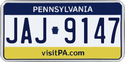 PA license plate JAJ9147