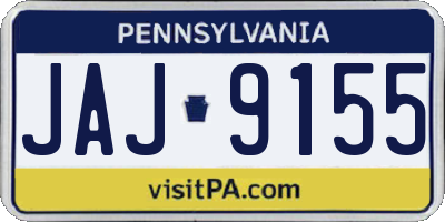 PA license plate JAJ9155