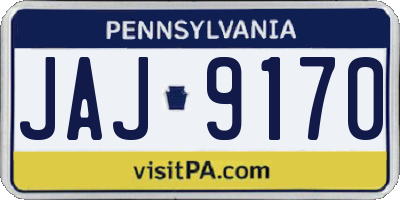 PA license plate JAJ9170