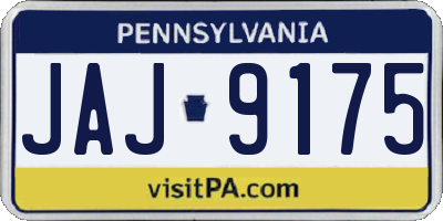 PA license plate JAJ9175