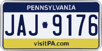 PA license plate JAJ9176