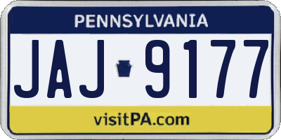 PA license plate JAJ9177