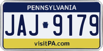 PA license plate JAJ9179