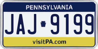 PA license plate JAJ9199