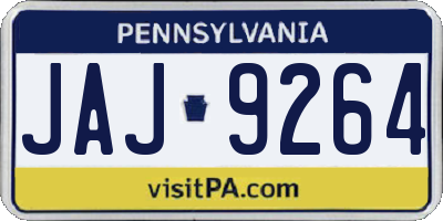 PA license plate JAJ9264