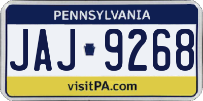PA license plate JAJ9268