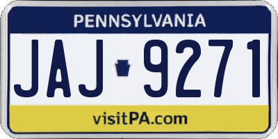 PA license plate JAJ9271