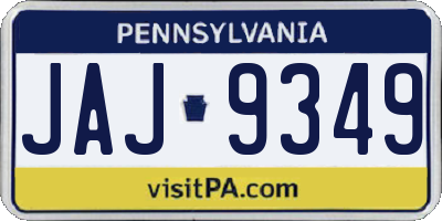 PA license plate JAJ9349