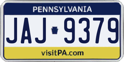 PA license plate JAJ9379