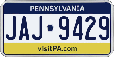 PA license plate JAJ9429