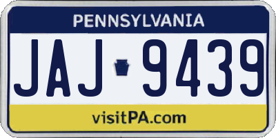 PA license plate JAJ9439