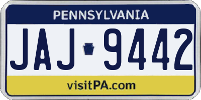 PA license plate JAJ9442