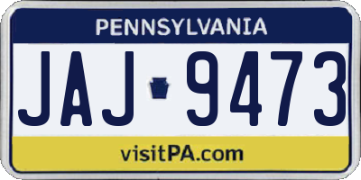 PA license plate JAJ9473