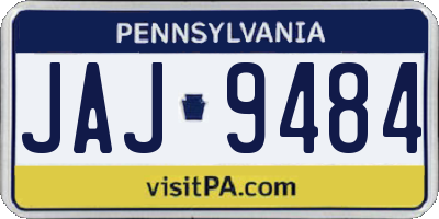 PA license plate JAJ9484