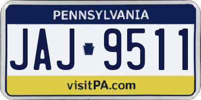 PA license plate JAJ9511