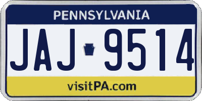 PA license plate JAJ9514